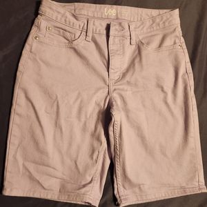 Lee womens 8 bermuda mid rise shorts lavender